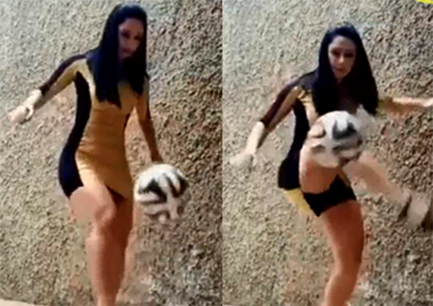 Raquel Embaixadinhas: Essa mulher bate um bolão!