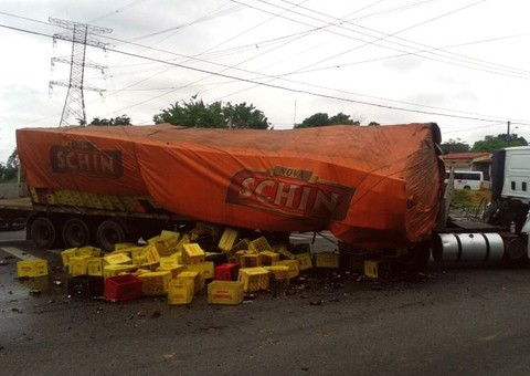Derrame de cerveja na cidade