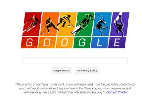 Google mostra bandeira gay no dia da abertura dos Jogos de Sochi