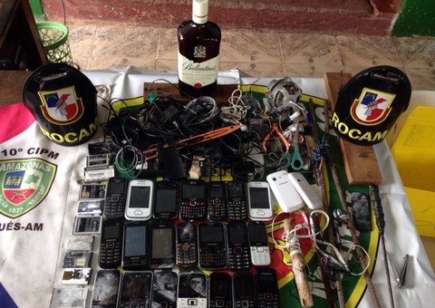 Revista na unidade prisional de Maués apreende estoque de celular