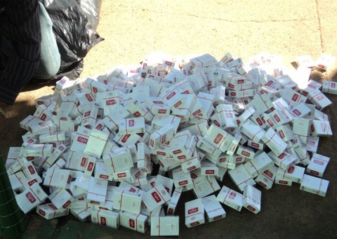 Polícia apreende  20 mil carteiras de cigarros contrabandeadas