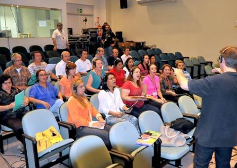 Coral da Aleam e da PM encerram gravações do CD