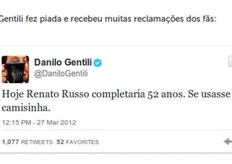 Danilo Gentili faz piada com aniversário de Renato Russo 