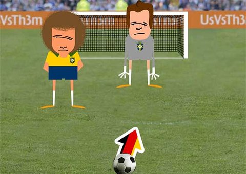 Jogo permite você tentar fazer gol na defesa brasileira