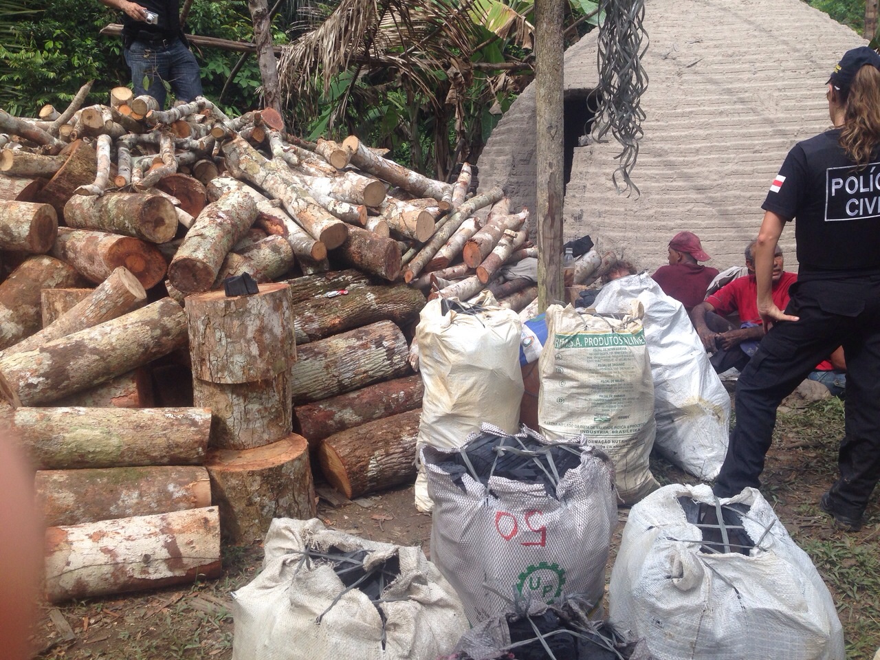  Polícia apreende 3,5 toneladas de carvão irregular em Careiro