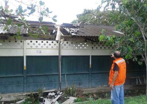 Escola sofre destelhamento na AM-010