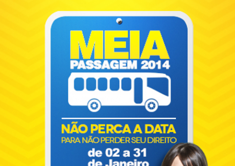 Recadastramento da meia passagem vai até esta sexta-feira