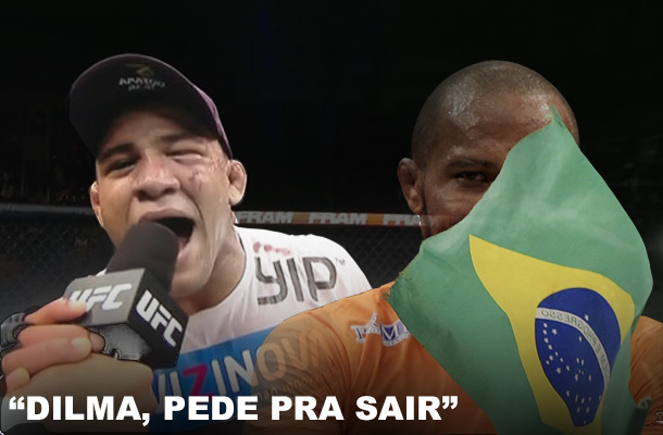 No UFC, brasileiro manda um "Dilma, pede pra sair" após vencer luta
