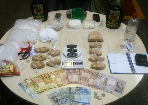 Força Tática apreende mais de 3 kg de dronas na Japiinlândia