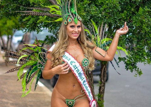 De tapa sexo, Musa da Mancha Verde exibe corpão em ensaio