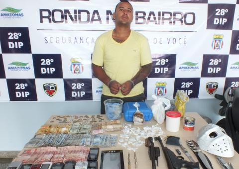 Homem que comandava o tráfico de drogas no Puraquequara foi preso