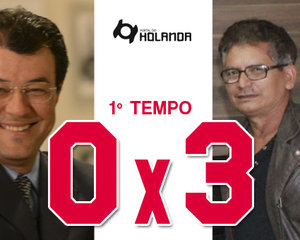 Portal do Holanda 3 X 0 Eduardo Braga.  Mas é só o primeiro tempo