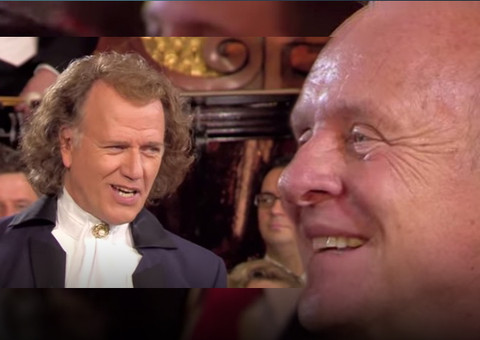 André Rieu faz surpresa para Anthony Hopkins durante apresentação e emociona