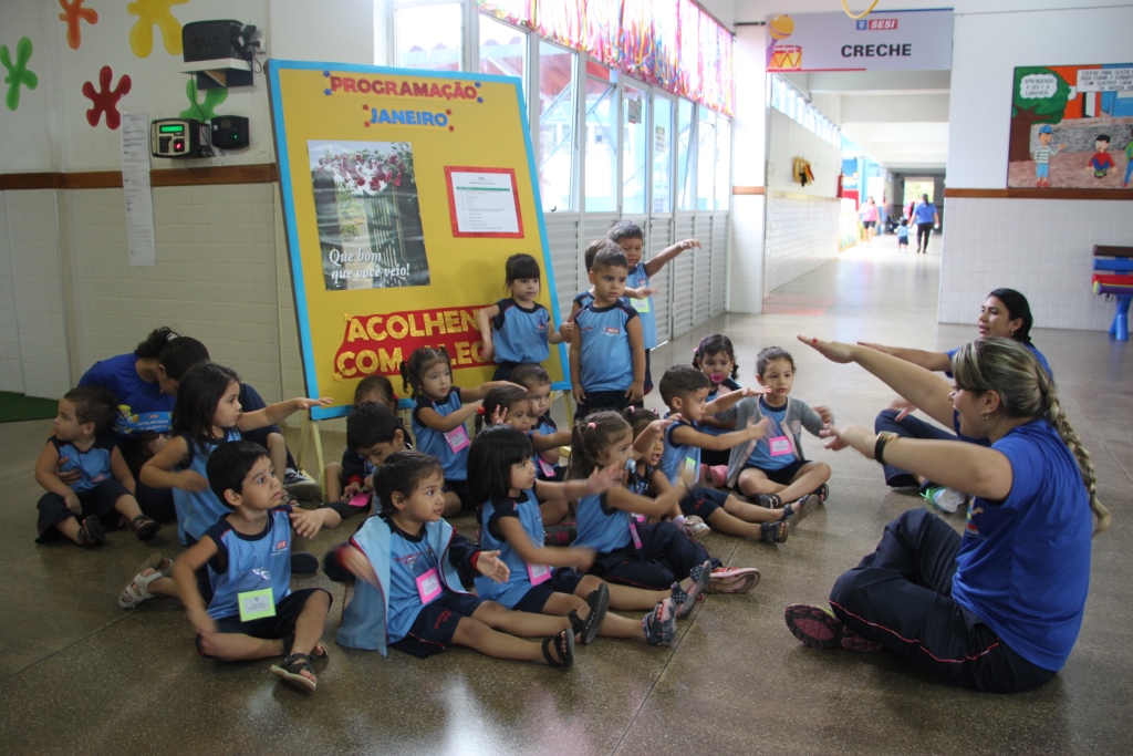 Creche do Sesi tem acolhimento divertido na volta às aulas