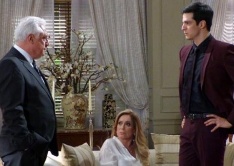 Edith conta a César que Félix é gay e médico ameaça tirá-lo do testamento