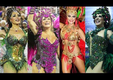 Famosas invadem a Sapucaí