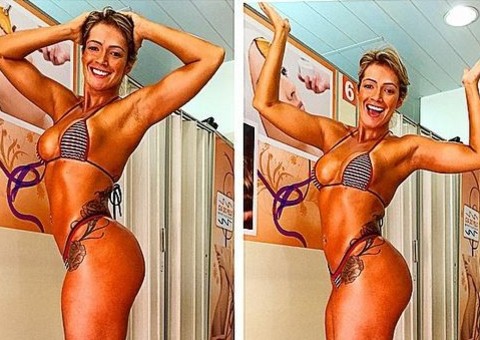    Ex-BBB Fani posa saradona e mostra resultado do bronze 