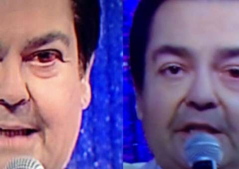 Faustão aparece de olho vermelho e vira piada nas redes sociais