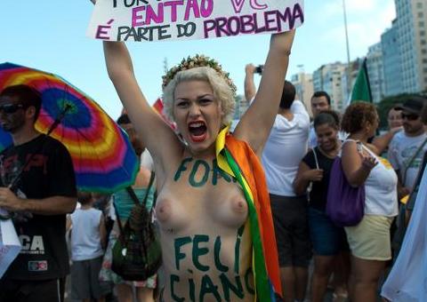 Confira imagens da campanha "Feliciano não me representa"