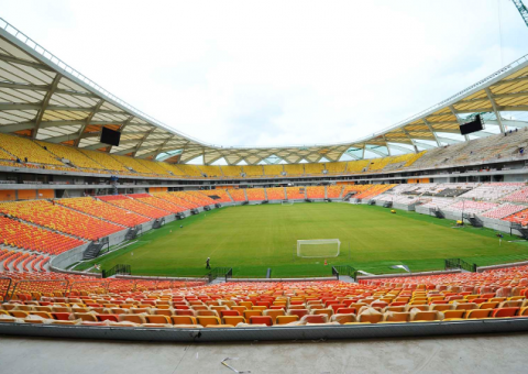 Obras da Copa em Manaus avançam e Arena Amazônia chega a 95% de construção