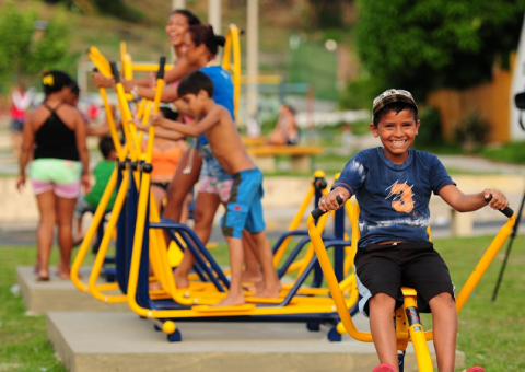 Inauguração da quinta academia ao ar livre construída com emenda