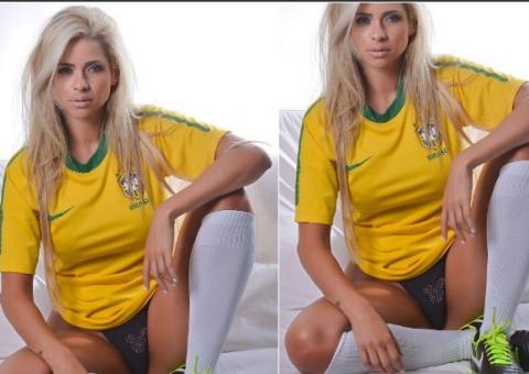 Ex-maladrinha posa sexy em clima de Copa: "Tenho ímã para jogadores"