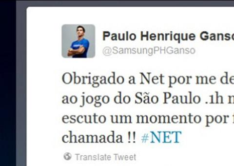 Jogador do São Paulo critica operadora de TV no Twitter
