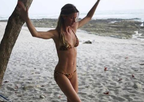 A top brasileira Gisele Bündchen mostra boa forma 2 meses após o parto