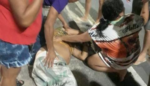 Em Manaus, homem tem perna quebrada ao ser atropelado por motociclista embriagado
