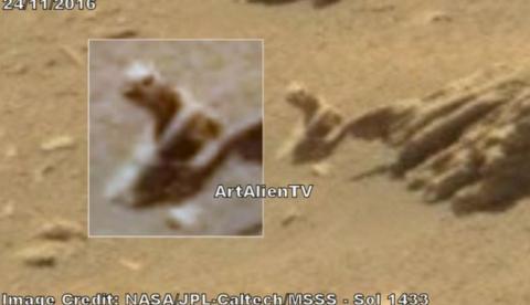 NASA registra imagem de criatura com chifres em Marte