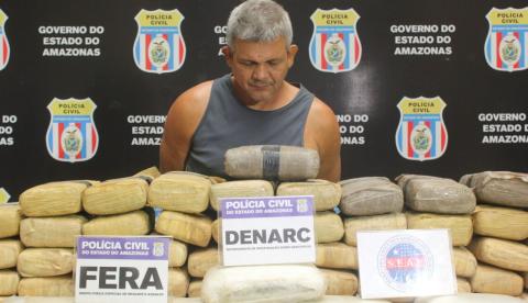 Homem é preso com 100 kg de droga na Zona Oeste de Manaus