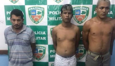 Em Manaus, trio é preso suspeito de fazer arrastão em micro-ônibus 
