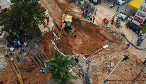Prefeitura prevê conclusão da obra na rua Pará para essa terça-feira