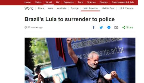 Imprensa internacional repercute decisão de Lula se entregar à PF