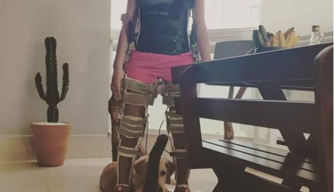 Ex-ginasta Lais Souza posta foto em pé e fãs se emocionam