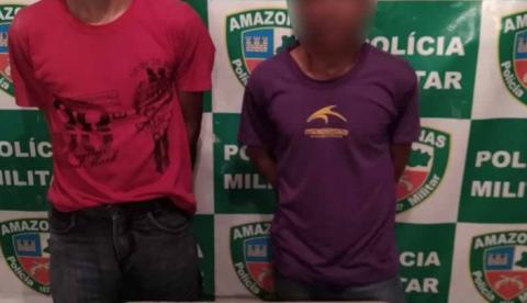 Dupla é presa suspeita de roubar drogaria e fazer clientes reféns em Manaus