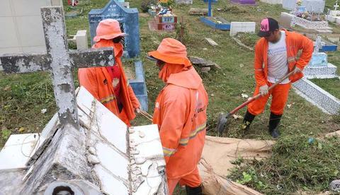 Limpeza de cemitérios vai se prolongar após Dia de Finados