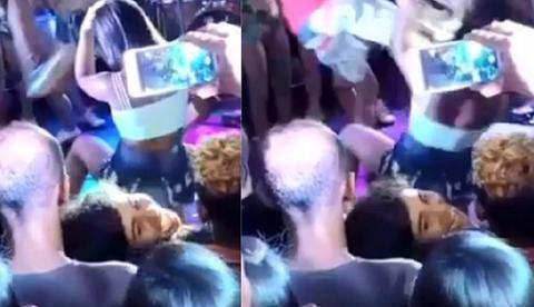 Vídeo: Homem invade palco e chuta o rosto de namorada que dançava durante show