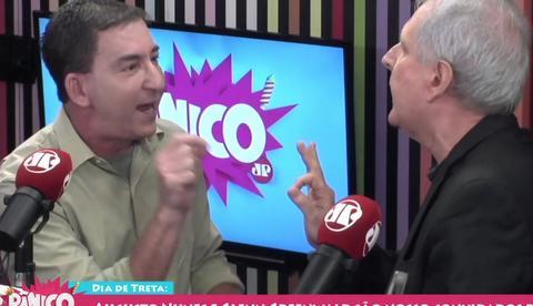 Glenn Greenwald é agredido pelo jornalista Augusto Nunes no programa Pânico