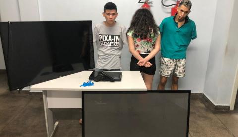 Homens são presos e menor apreendida por assalto violento em residência de Manaus