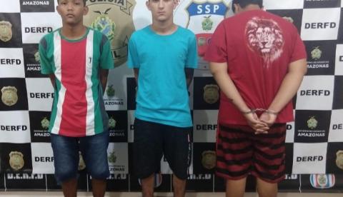 Trio 'perigo' é preso enquanto se preparava para assaltar comércio em Manaus