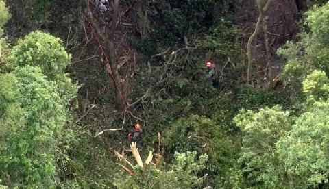 Corpo é achado perto de avião que caiu na Serra da Cantareira, em São Paulo 