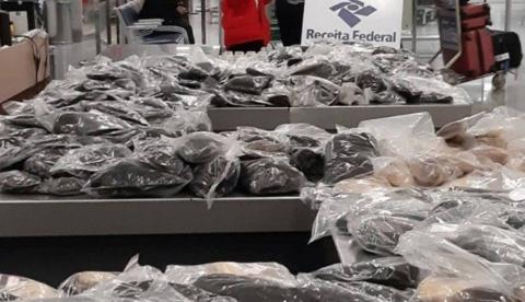 Receita apreende 95 kg de cabelo humano e sintético em aeroporto