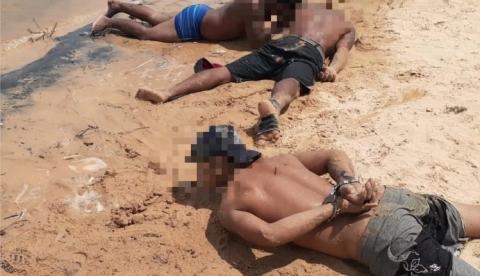 Quarteto é flagrado nu após suposto estupro coletivo em praia no Amazonas