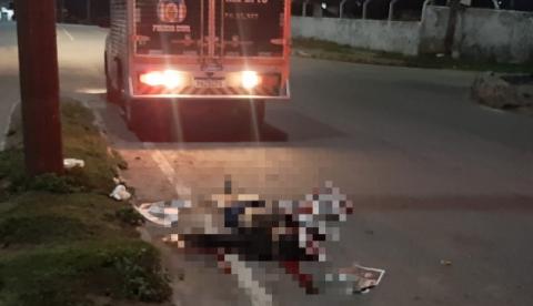 Mulher morre e militar fica gravemente ferido durante violento acidente em Manaus