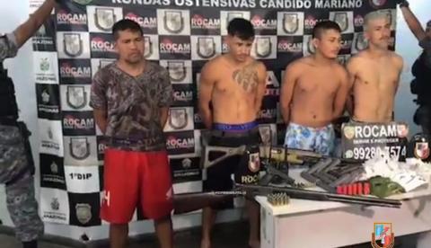 Com máscaras, grupo é preso enquanto se preparava para atacar facção rival em Manaus 