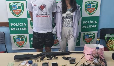 Casal é preso com drogas e máquina de cartão usada no tráfico em Manaus