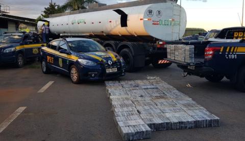 Polícia flagra caminhão-tanque carregado com 1 tonelada de cocaína