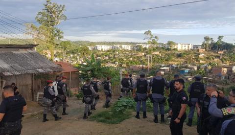 Polícia faz mega operação no Monte Horebe e em áreas vermelhas em Manaus