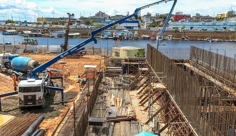 Estação de tratamento de esgoto já tem 25% da obra concluída em Manaus